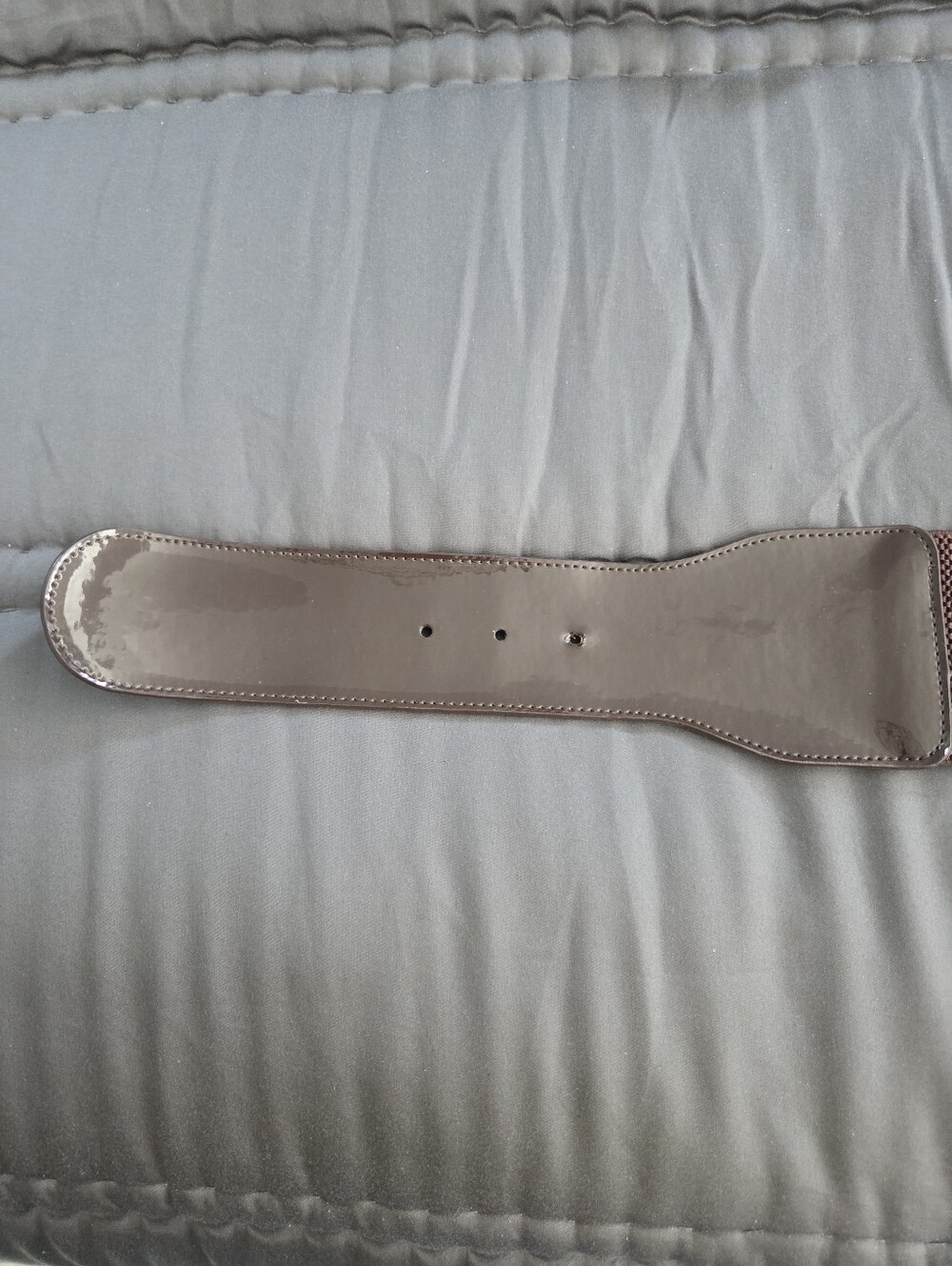 Ralph Lauren Dark Brown Wide Patent Leather/Elastized Belt - Picture 5 of 8